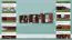 wandrek / hangplank / kubus massief grenen kleur walnotenhout Junco 285 - Afmetingen: 33 x 162 x 20 cm (H x B x D)