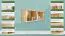 wandrek / hangplank massief grenen natuur Junco 334 - 30 x 81 x 24 cm (H x B x D)