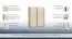 Slaapkamer - schuifdeurkast / kledingkast Pibor 07, kleur: Sonoma eiken - afmetingen: 203 x 154 x 60 cm (H x B x D)