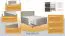 Boxspringbett HILO mit Härtegrad H3, Latextopper, Taschenfederkernmatratze, Box mit Bonellfederkern, Matratzenmaße 140 x 200 cm, mehrschichtiger Aufbau