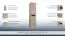 Badezimmer - Hochschrank Meerut 90, Farbe: Eiche Grau – 160 x 35 x 36 cm (H x B x T)