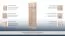 gaderobe / kapstok Ainsa 05, kleur: eiken bruin - 149 x 50 x 7 cm (h x b x d)