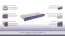 onderschuifbed voor bed Luis, kleur: eiken wit / paars - 80 x 190 cm (B x L)