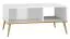 Salontafel Roanoke 08, Kleur: wit / glanzend wit - Afmetingen: 90 x 60 x 42 cm (B x D x H)