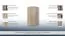 Draaideurkast / hoekkast "Lennik" 04, kleur: Sonoma eiken - afmetingen: 213 x 95 x 95 cm (h x b x d)