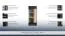 Hangkast "Tinlot" 11, zwart / kleur walnoot - Afmetingen: 105 x 45 x 35 cm (H x B x D)