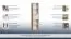 Boekenkast Palpala 01, kleur: Sonoma eiken / wit - 180 x 41 x 35 cm (h x b x d)