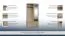 Garderobe Concorda 03, Farbe: Eiche Sonoma - 194 x 93 x 40 cm (H x B x T)