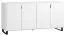 Kommode Chiflero 29, Farbe: Weiß - Abmessungen: 78 x 160 x 47 cm (H x B x T)
