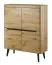 Ladekast / commode met acht vakken Polmadie 08, kleur: Artisan eiken / zwart - afmetingen: 134 x 107 x 40 cm (H x B x D), met genoeg opbergruimte