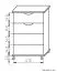 Rollcontainer Banjaran 36, Farbe: Sonoma Eiche / Weiß - Abmessungen: 66 x 45 x 40 cm (H x B x T)