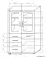 Vitrinekast Kerowagi 03, kleur: Sonoma eiken - afmetingen: 160 x 100 x 41 cm (H x B x D)