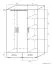 Drehtürenschrank / Kleiderschrank Ciomas 23, Farbe: Sonoma Eiche / Grau - Abmessungen: 190 x 120 x 55 cm (H x B x T)