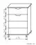  Ladeblok / rolcontainer Banjaran 36, kleur: Sonoma eiken / wit - afmetingen: 66 x 45 x 40 cm (H x B x D)