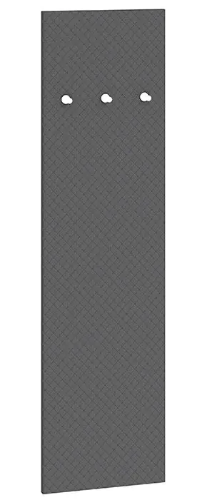Garderobe Knoxville 25, kleur: grijs - Afmetingen: 150 x 40 x 3 cm (h x b x d)