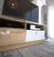 TV-onderkast Sirte 08, kleur: Wit / eiken hoogglans - Afmetingen: 45 x 120 x 40 cm (H x B x D)