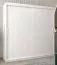 Schuifdeurkast / kledingkast Bisaurin 5A, kleur: mat wit - Afmetingen: 200 x 200 x 62 cm ( H x B x D)