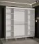 Kledingkast met 10 vakken Jotunheimen 93, kleur: Wit - Afmetingen: 208 x 200,5 x 62 cm (H x B x D)