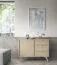 Ladekast / commode met twee vakken Crewe 10, kleur: beige / eiken - Afmetingen: 80 x 106 x 38 cm (H x B x D)
