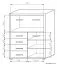 Kommode Kerowagi 23, Farbe: Sonoma Eiche - Abmessungen: 125 x 100 x 41 cm (H x B x T)