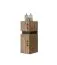 Badkamer - hoge kast Jalon 02, kleur: Wotan eik / mat zwart - 90 x 30 x 32 cm (H x B x D)