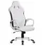 Gamingstoel / bureaustoel met ademende hoes Apolo 37, kleur: wit / zwart, vergrendelbaar schommelmechanisme