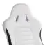 Gamingstoel / bureaustoel met ademende hoes Apolo 37, kleur: wit / zwart, vergrendelbaar schommelmechanisme