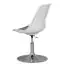 Designschaal draaistoel Apolo 130, kleur: wit / grijs / chroom, zitting 360° draaibaar & in hoogte verstelbaar