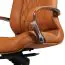 Hoogwaardige bureaustoel met hoofdsteun Apolo 65, kleur: karamel / chroom