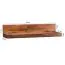Wandplank met natuurlijke nerf gemaakt van massief sheeshamhout, kleur: sheesham - Afmetingen: 17 x 80 x 23 cm (H x B x D), handgemaakt