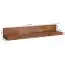 Wandplank van echt hout, kleur: sheesham - Afmetingen: 17 x 110 x 24 cm (H x B x D), gemaakt van massief sheeshamhout