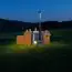 Hottub 03 van thermohout met LED-verlichting, thermo deksel en thermische isolatie, kuip: antraciet, binnendiameter: 180 cm