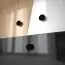 hangkast / hangelement Sirte 13, kleur: eiken / wit / zwart hoogglans - Afmetingen: 41 x 120 x 32 cm (H x B x D)