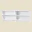 wandrek / hangplank massief grenen wit Junco 336 - Afmetingen: 47 x 124 x 24 cm (H x B x D)