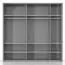draaideurkast / kleerkast met lijsten Siumu 24 , kleur: Wit / Wit hoogglans - 226 x 232 x 60 cm (H x B x D)