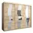 Schuifdeurkast / kleerkast met spiegel Hacho 06, kleur: Sonoma eiken - afmetingen: 200 x 250 x 62 cm ( H x B x D)