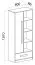 Kinderkamer - draaideurkast / kledingkast Walter 03, kleur: wit / grijs hoogglans - 191 x 80 x 40 cm (H x B x D)