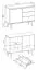 sideboard kast / ladekast Maryhill 05, kleur: Eiken Riviera / Wit - afmetingen: 83 x 107 x 40 cm (H x B x D)