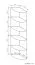 Stabiles Eckregal mit 5 Fächer Curug 12, Farbe: Eiche, Maße: 188 x 34 x 34 cm, geeignet für Wohnzimmer, Büro, Jugendzimmer