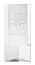 Vitrinekast Sydfalster 01, kleur: Wit / Wit hoogglans - Afmetingen: 191 x 87 x 41 cm (H x B x D), met 4 deuren en 5 vakken
