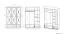 Draaideurkast / kledingkast Oulainen 02 , kleur: wit / eiken - afmetingen: 200 x 137 x 54 cm (H x B x D), met 3 deuren, 2 laden en 6 vakken