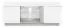 Antioch 09 TV-onderkast, kleur: wit glanzend / lichtgrijs - Afmetingen: 53 x 150 x 40 cm (H x B x D), met 2 deuren en 6 vakken