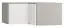 opzetkast voor hoekkledingkast Pantanoso 39, kleur: grijs / wit - Afmetingen: 45 x 102 x 104 cm (H x B x D)