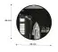 elegante spiegel Bernina 02, kleur: mat zwart - afmetingen: 60 x 60 cm (H x B)