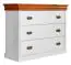Siteboard kast / dressoir Jabron 10 , massief grenen, kleur: wit / grenen - 83 x 107 x 42 cm (H x B x D)