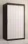Kledingkast met vijf vakken Balmenhorn 51, kleur: mat zwart / mat wit - afmetingen: 200 x 100 x 62 cm (H x B x D), met voldoende opbergruimte