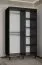 Kledingkast in modern design Jotunheimen 112, kleur: Zwart - Afmetingen: 208 x 100,5 x 62 cm (H x B x D)