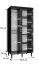 Schuifdeurkast met vijf vakken Jotunheimen 265, kleur: wit - Afmetingen: 208 x 100,5 x 62 cm (H x B x D)