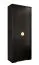 Kledingkast met 12 vakken Beskiden 04, kleur: Zwart - Afmetingen: 236,5 x 100 x 47 cm (H x B x D)