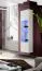 Wohnwand mit LED-Beleuchtung Hompland 70, Farbe: Weiß - Abmessungen: 170 x 210 x 40 cm (H x B x T), mit Push-to-open Funktion